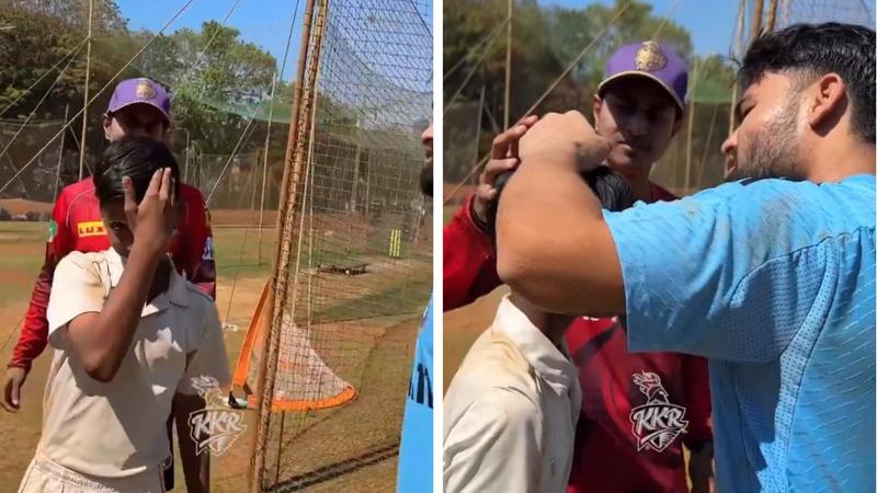 Rinku Singh during KKR practice