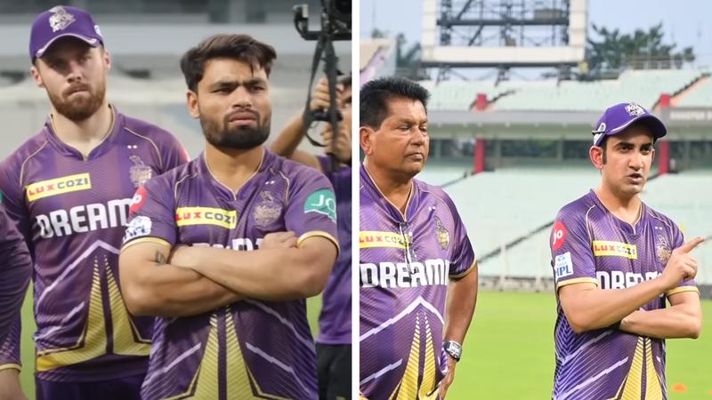 Gautam Gambhir during KKR's practice session