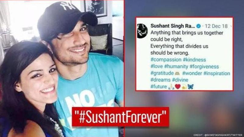 Sushant's sister Shweta cites his 2018 tweet to send message, hails 'Thunder' cover