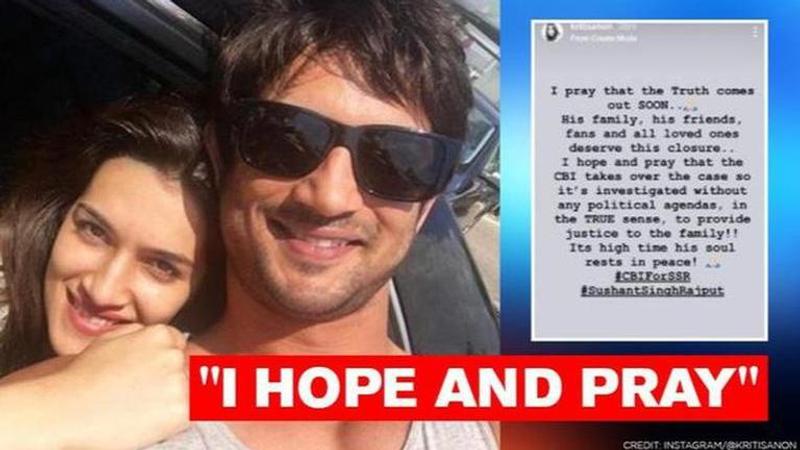 Kriti Sanon voices support for #CBIForSSR, says 'high time Sushant's soul rests in peace'