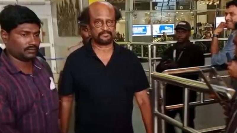 Rajinikanth at Chennai Airport