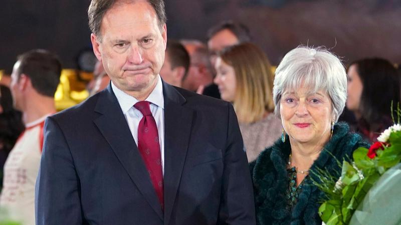 US Supreme Court Justice Samuel Alito with his wife Martha-Ann Alito. 