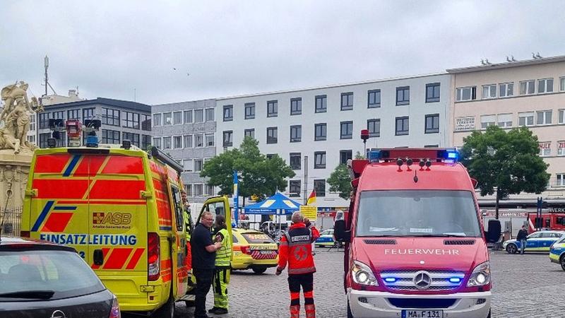 Several people were injured by a knife wielding attacker in the German city of Mannheim on Friday. 