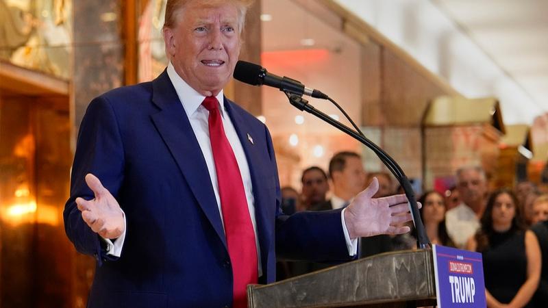 Donald Trump during a press conference in Trump Tower where he criticised the New York trial verdict. 