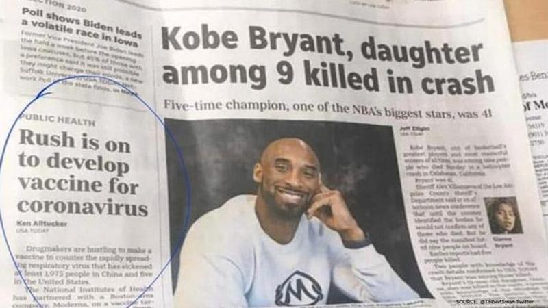 kobe bryant newspaper article