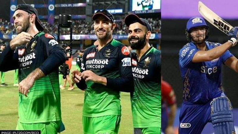 Tim David, Glenn Maxwell, Virat Kohli, Faf du Plessis, DC vs MI, RCB in playoffs, ipl 2022 playoffs, virat kohli MI kit, Glenn Maxwell MI kit, Mumbai