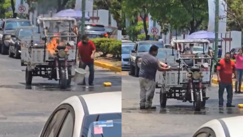 Man Uses cola to extinguish fire, video goes viral