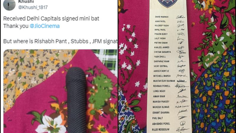  “Where Is Rishabh Pant”? DC Fan Asks After Receiving Signed Mini Bat 