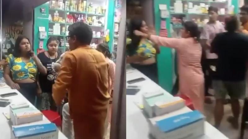 Medical Store Owner and Customer Fight For Rs 100, Video Viral