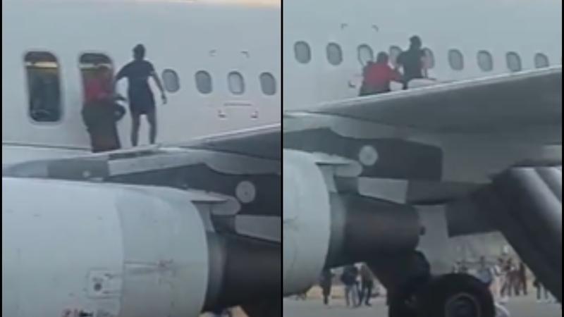 IndiGo Flight Bomb Scare: Video Shows Passenger Walking On Plane's Wing