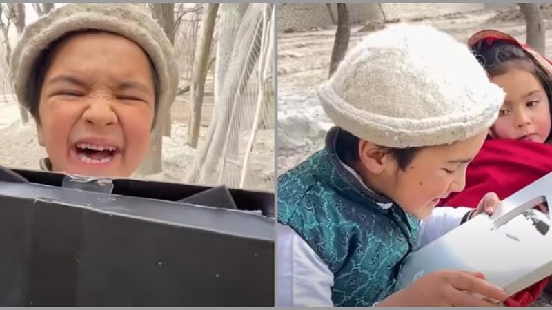 Pakistan's youngest vlogger, Mohammad Shiraz, unboxing his YouTube silver play button, is now viral.