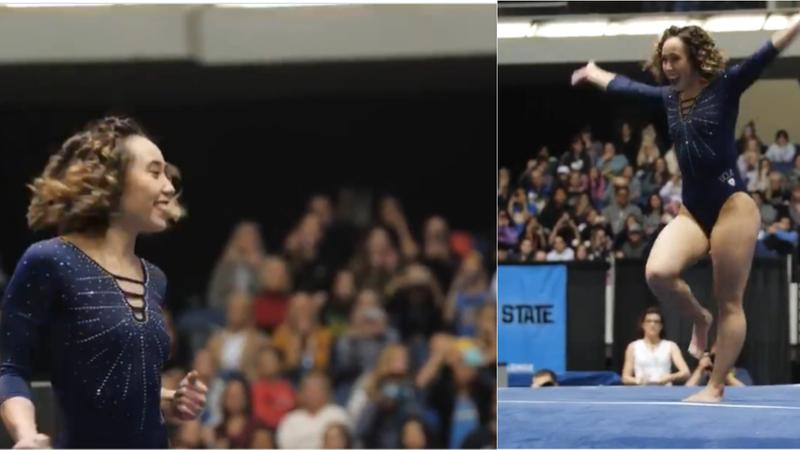 Viral video of young girl gymnast