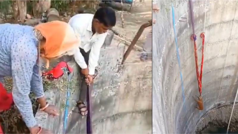 Dog rescued by the villagers video goes viral