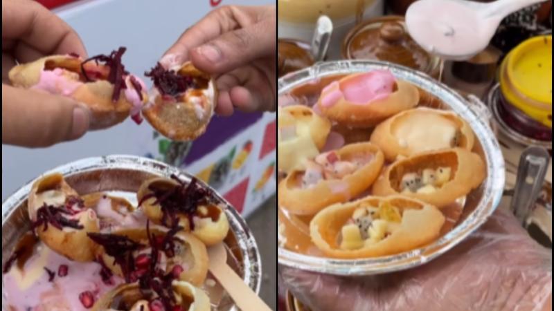 Jaipur Street Vendor Makes Waves with "Fruit Golgappa" 