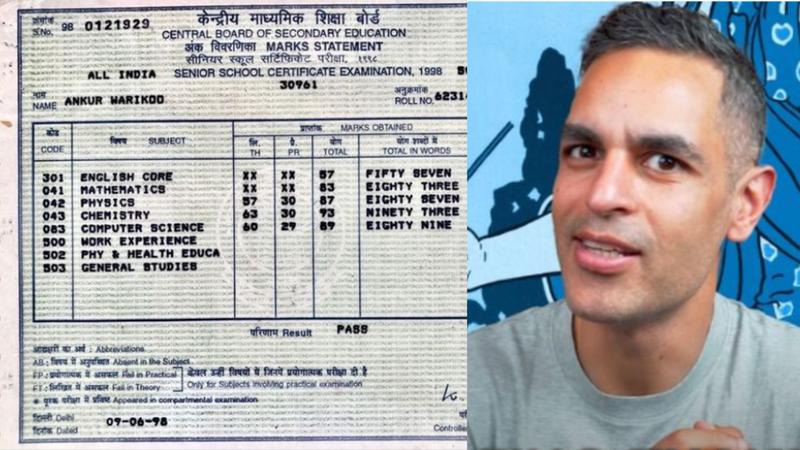 Youtuber Ankur Warikoo Class 12th Marksheet Goes Viral 