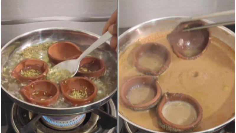 Man Boiled Tea With Clay Diyas