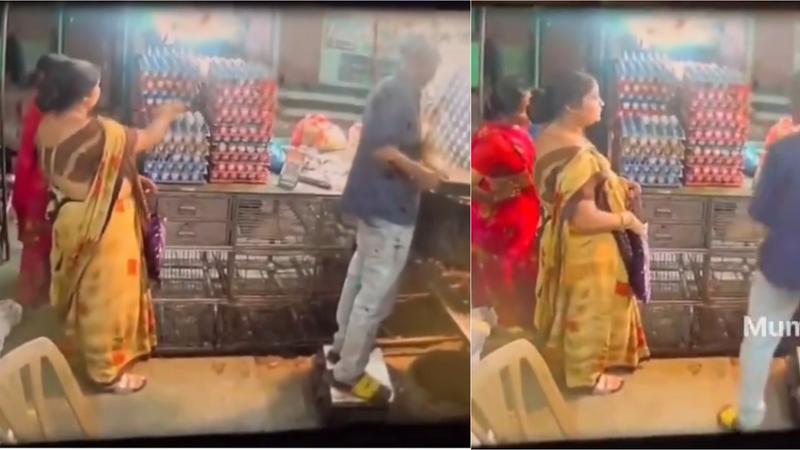 Woman stealing eggs caught on cam, viral video