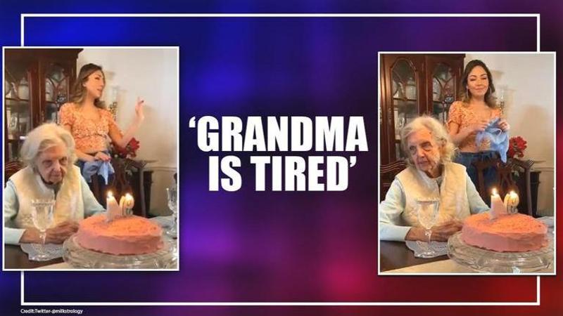 Grandmother's reaction to her 94th birthday leaves netizens in splits