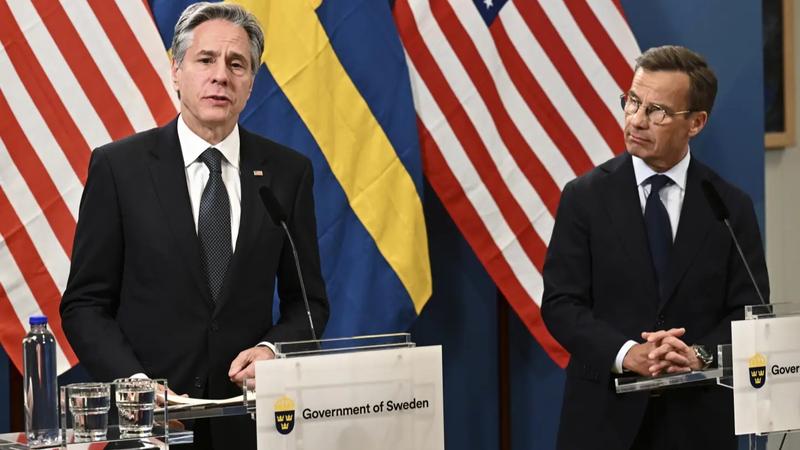 US Secretary of State Antony Blinken with Swedish Prime Minister Ulf Kristersson. 