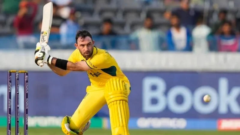 Glenn Maxwell during CWC 2023 warm-ups