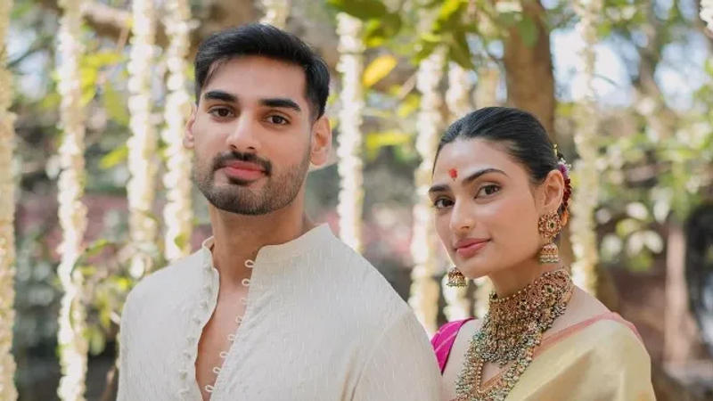 Ahan Shetty and Athiya Shetty 