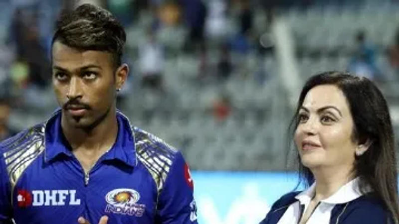 Hardik Pandya with Nita Ambani