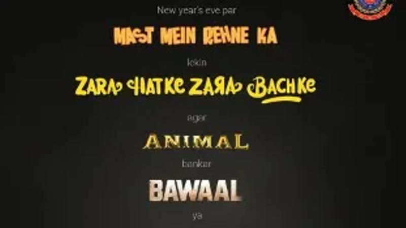 Delhi Police's Bollywood Twist: A Creative New Year Advisory Goes Viral
