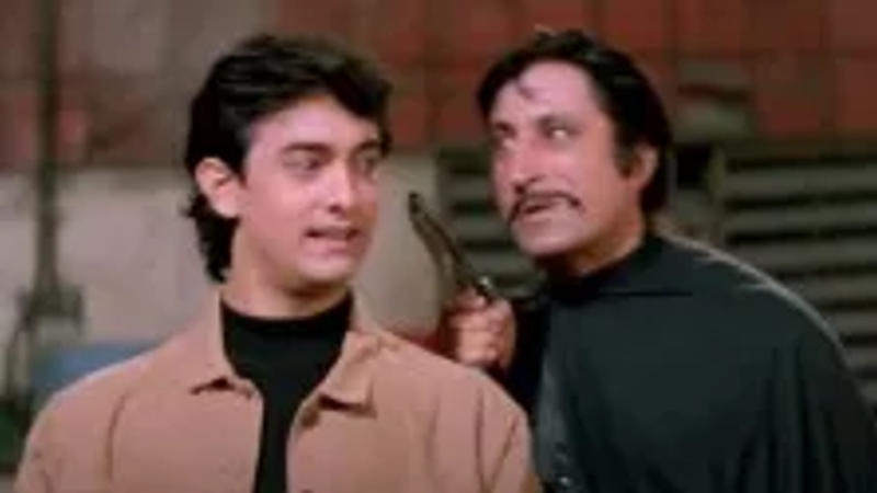 Shakti Kapoor and Aamir Khan
