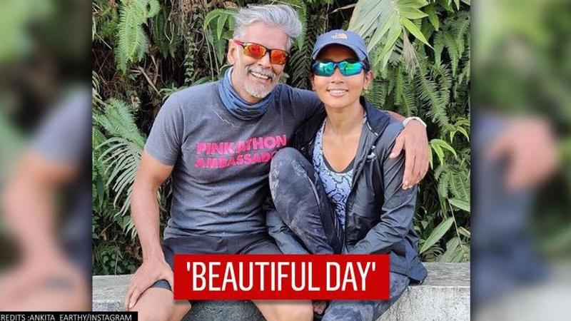 Ankita Konwar shares throwback romantic pic with Milind Soman from their trekking trip