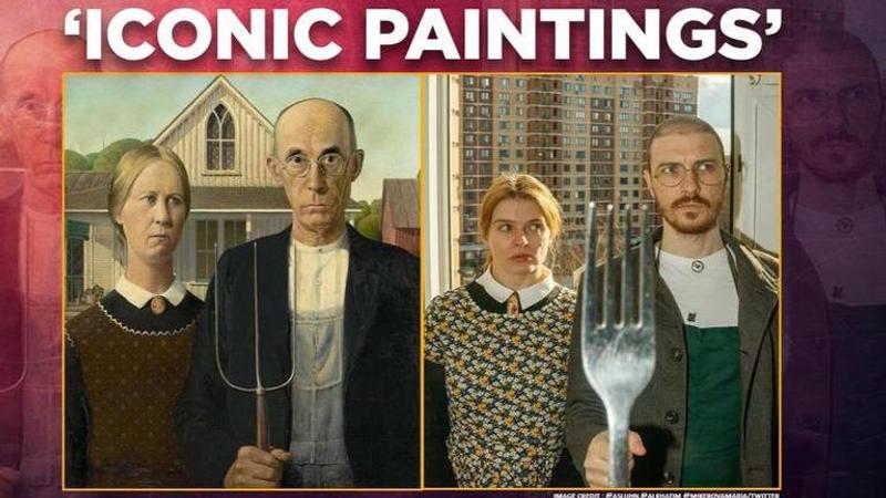 Iconic paintings given amusing twists on Twitter,  internet in splits