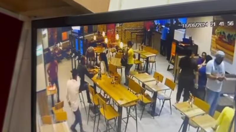 Delhi Burger King Shooting Captured on Camera as Customers Run For Lives