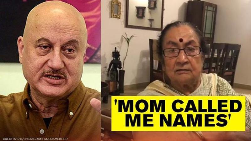 Anupam Kher shares video of mother Dulari ‘calling him names’; Watch Here