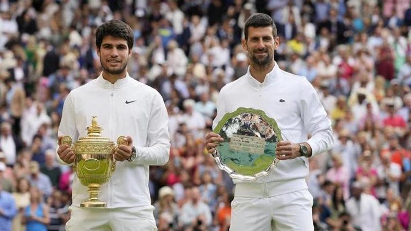 Carlos Alcaraz and Novak Djokovic meet Sunday in a rematch of the Wimbledon final