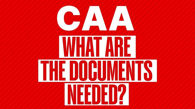 Documents needed for CAA 