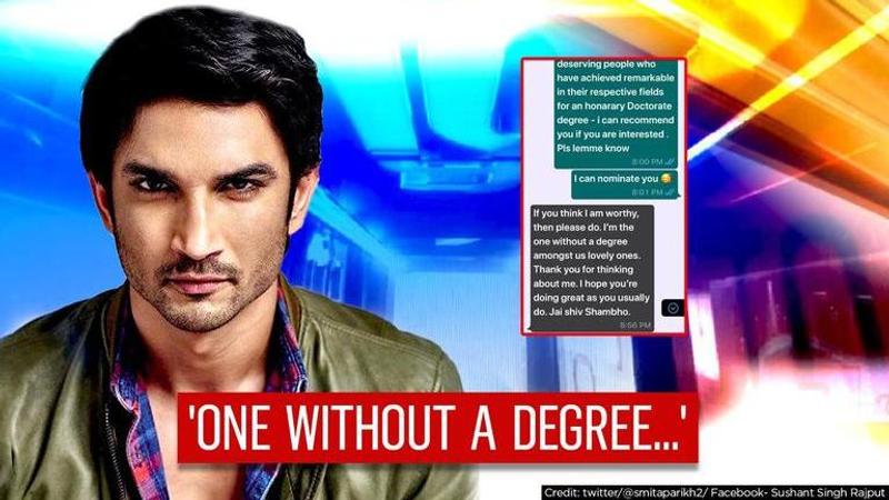 Sushant Singh Rajput called himself 'one without a degree' when offered honorary doctorate