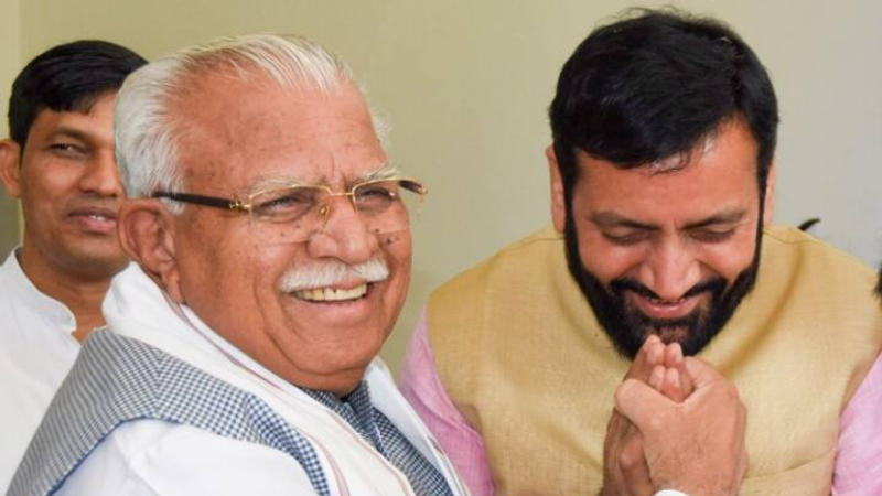 Manohar Lakh Khattar and Naib Singh Saini