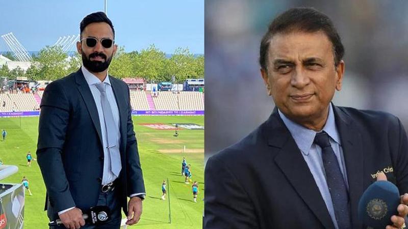 Dinesh Karthik and Sunil Gavaskar