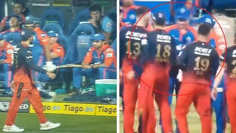 Virat Kohli gives a long stare to Sourav Ganguly; Controversy erupts over 'handshake snub-WATCH