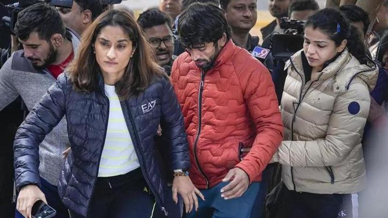 Bajrang Punia, Sakshi Malik and Vinesh Phogat