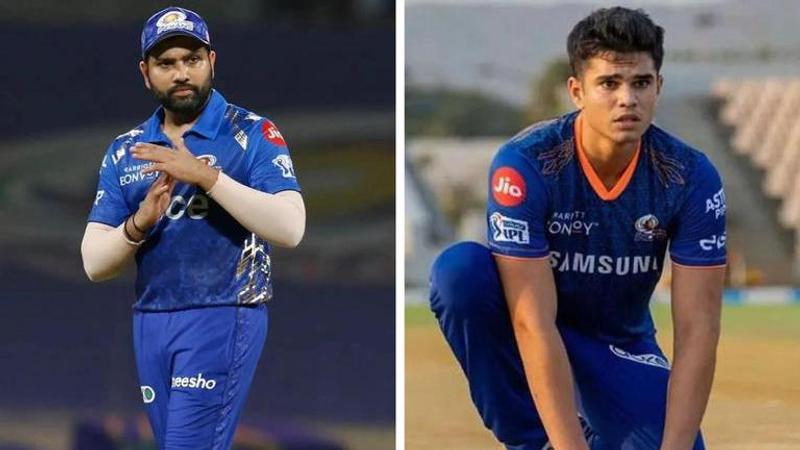 Arjun Tendulkar and Rohit Sharma