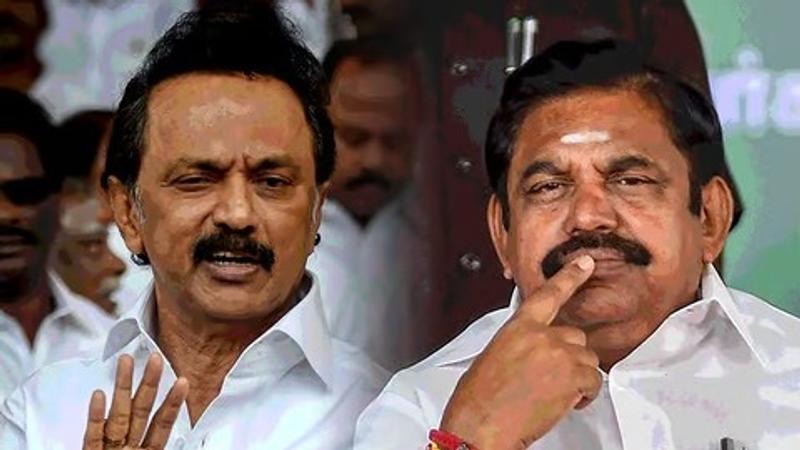 A noisy argument broke out between the office bearers of the AIADMK and DMK in Chennai on Monday