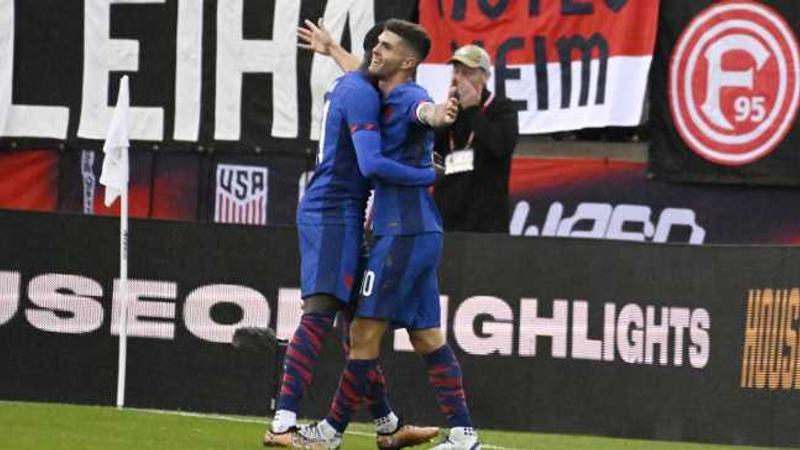 Christian Pulisic in action for USA