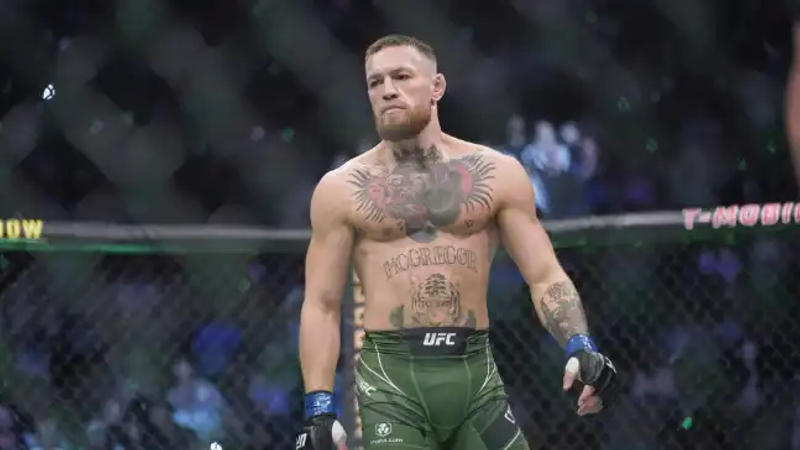 Conor McGregor prepares to fight Dustin Poirier in a UFC 264 lightweight mixed martial arts bout July 10, 2021, in Las Vegas