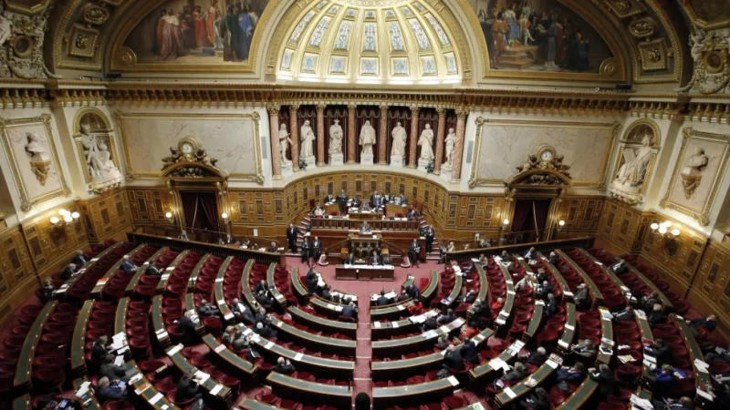 France’s Senate prior to a vote on the recognition of a Palestinian state, Paris.