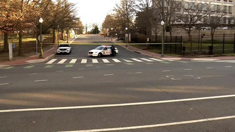 Police deployed outside the Israeli Embassy in Washington