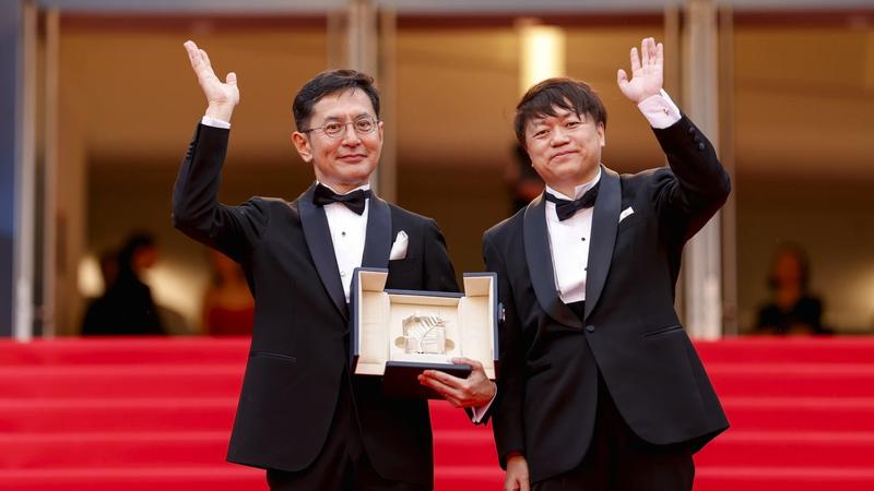 Goro Miyazaki and Kenichi Yoda at Cannes