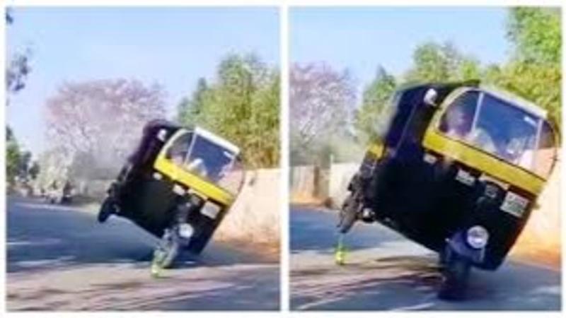 Rickshaw drivers do stunt, video goes viral 