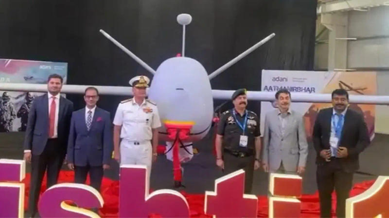Navy Chief unveils India’s First MALE drone Drishti 10 Starliner