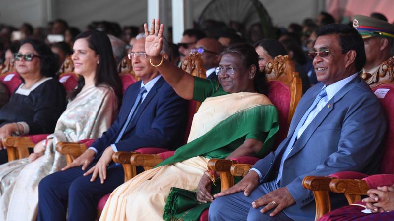 President Droupadi Murmu at the 56th National Day Celebrations of Mauritius.