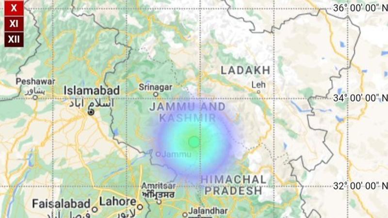 An earthquake of magnitude 3.2 on the Richter Scale jolted Jammu and Kashmir’s Doda